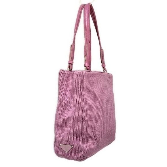 Prada Handbags - Prada 1999 pink knitted wool bag